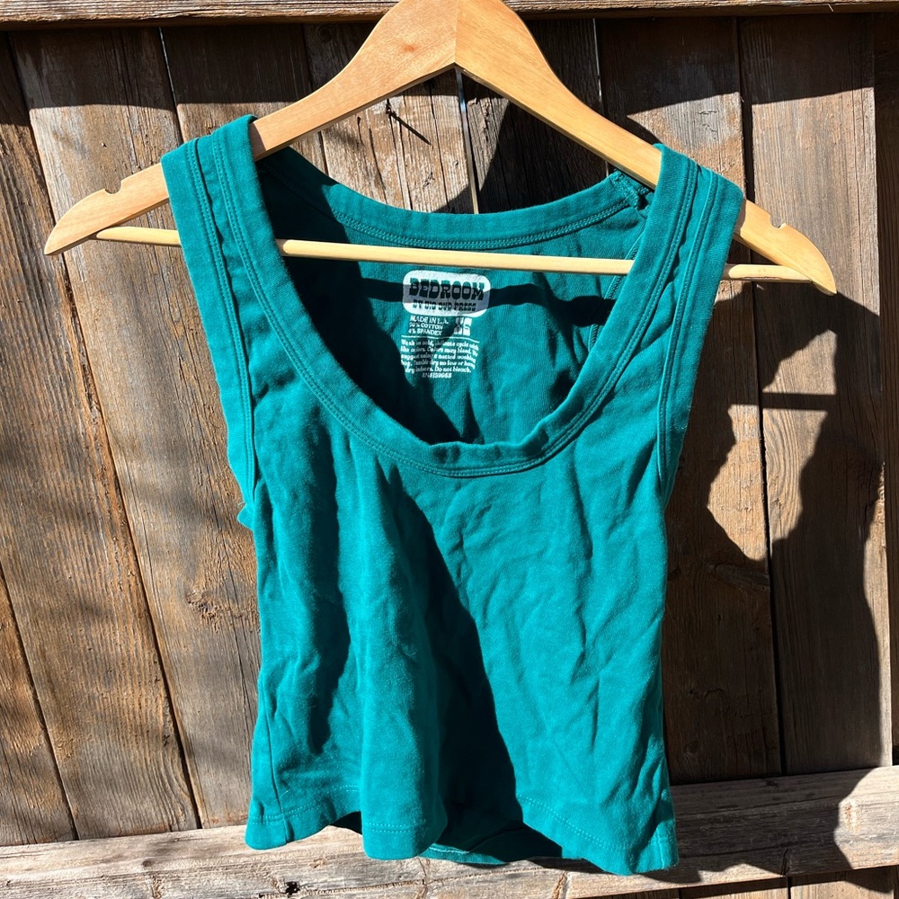 Big Bud Press cropped tank top in teal!